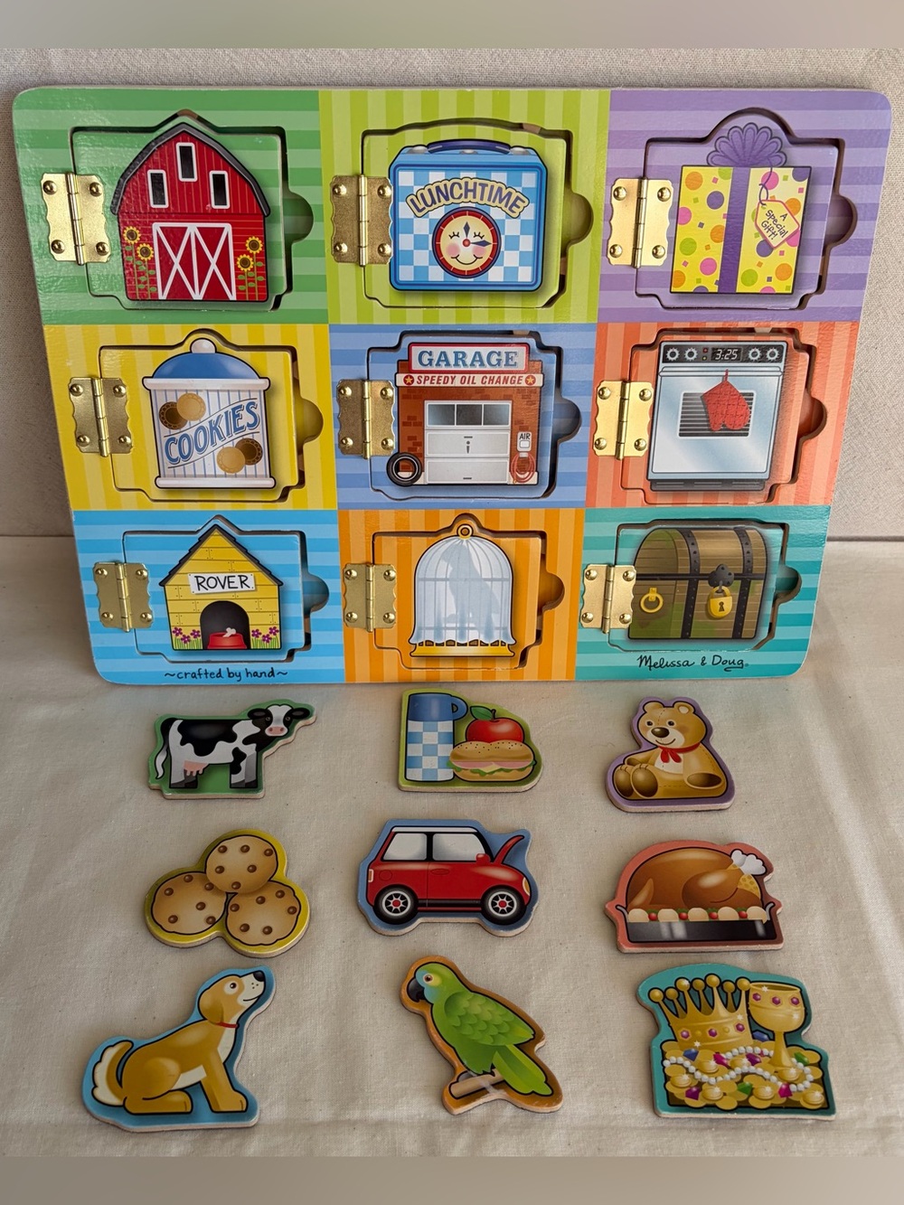 Melissa & Doug Magnetic Hide and Seek Board Wooden Toy